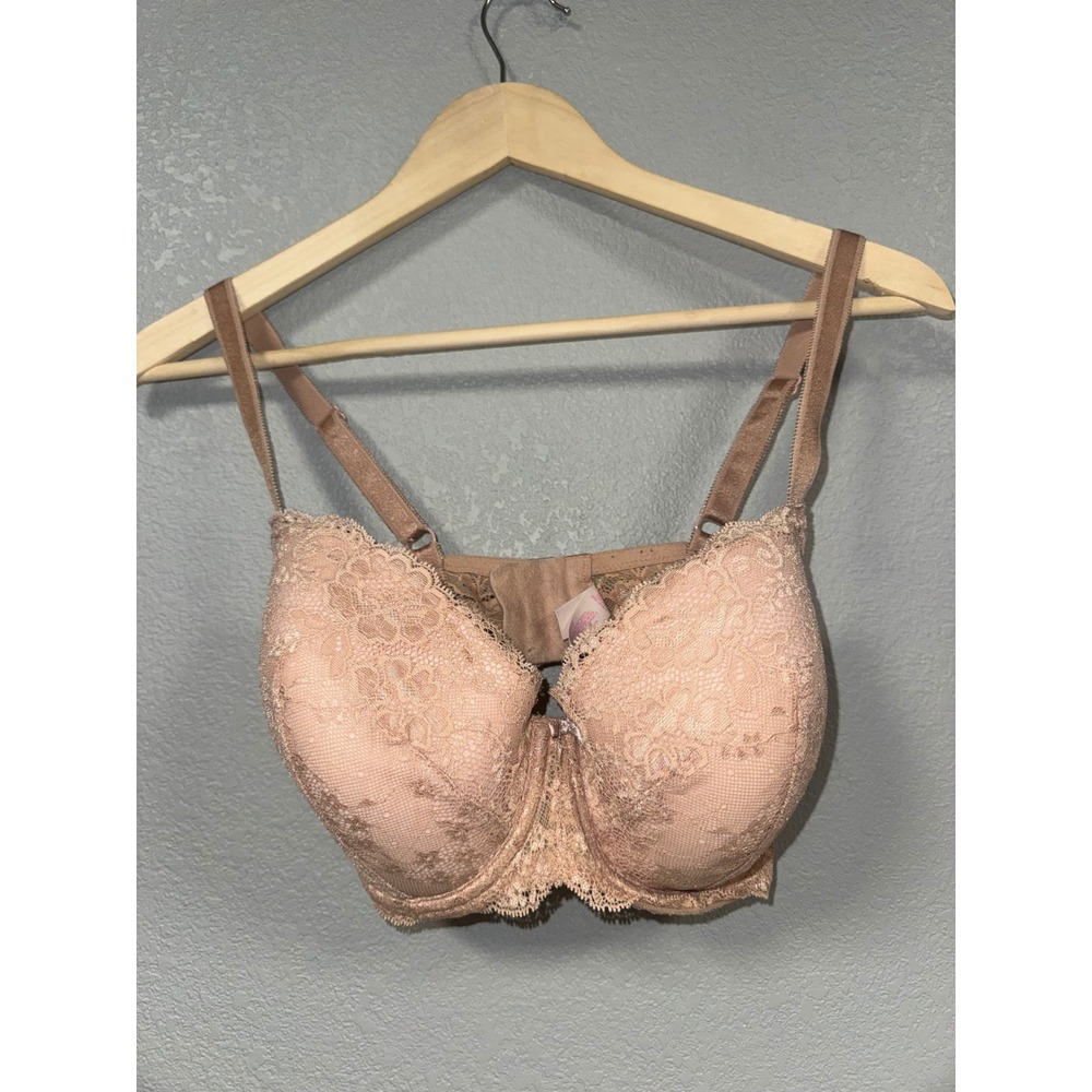 Victorias Secret Dream Angels Lined Demi Bra‎ 34DDD Pink Lace